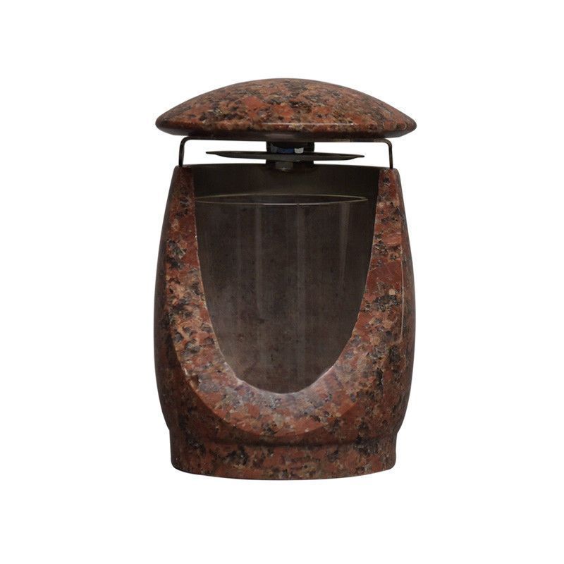 Grablampe Aura aus Granit Imperial Red