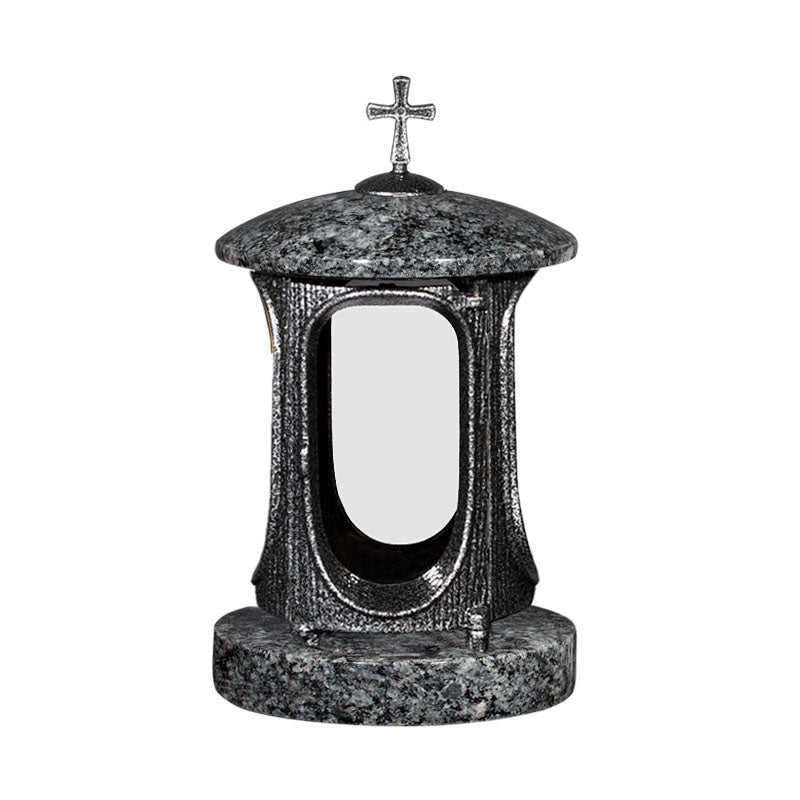 Grablaterne aus Granit Barock – Steel Grey