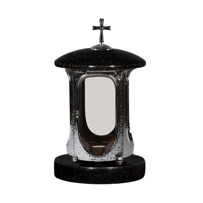 Grablaterne aus Granit verchromt – Schwedisch Black