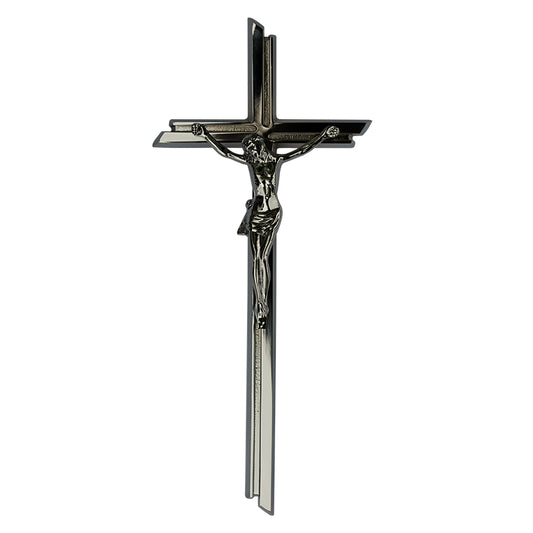 Messing Kreuz verchromt (39 cm ) Premium Relief