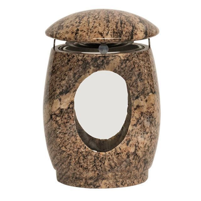 Grablampe Moderna aus Granit – Brazil Gold