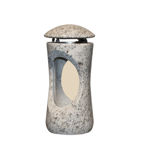 Grablampe aus Granit Elegance – Viscont White