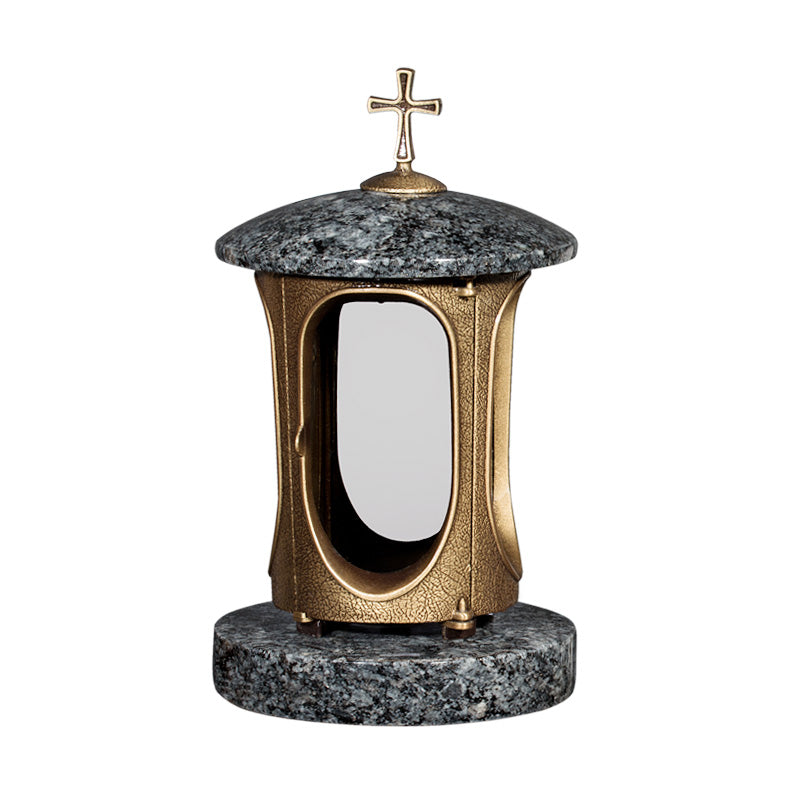 Grablaterne aus Granit Messing – Azul Noche