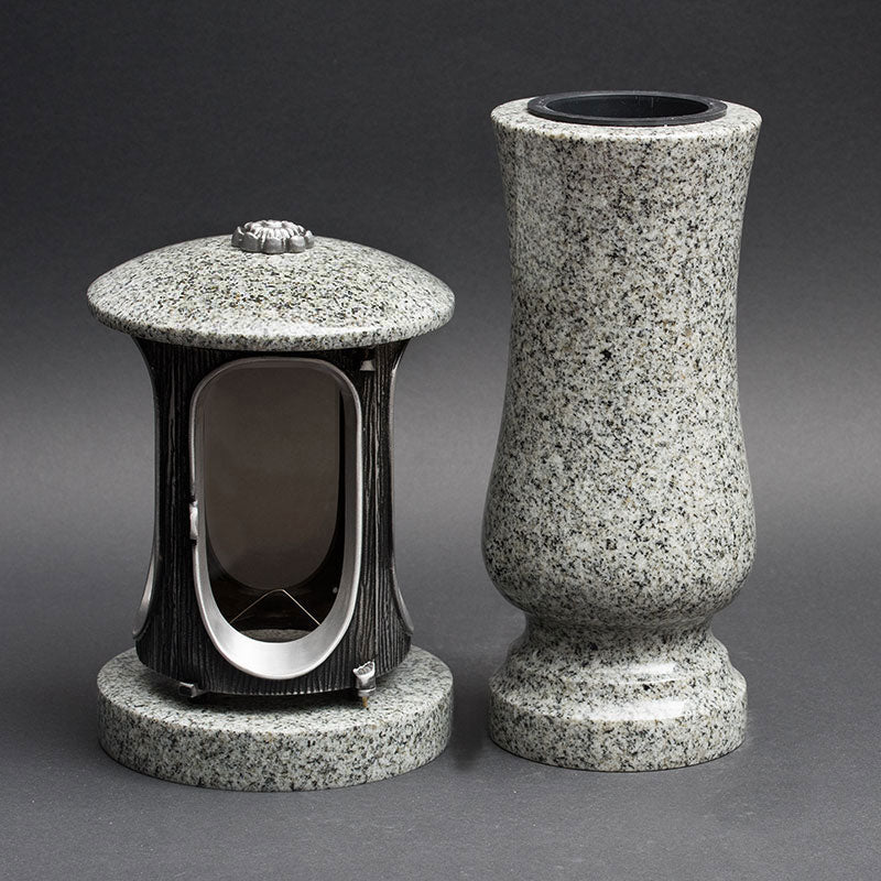 Laterne Vase Granit – Kuru Grey