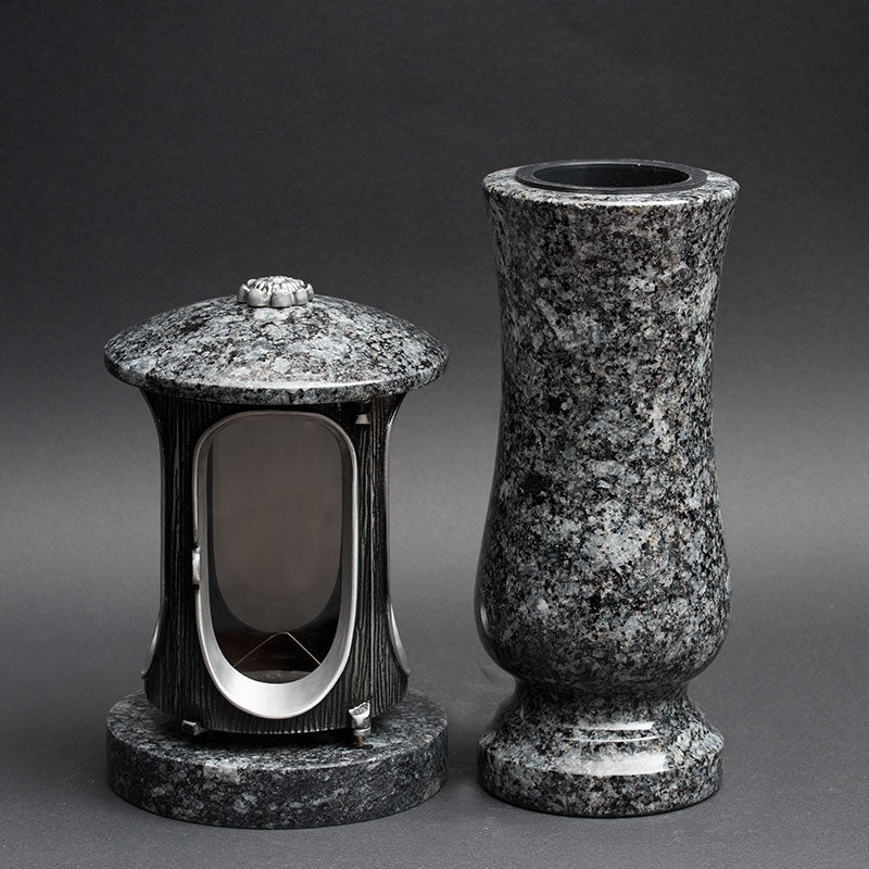 Laterne Vase Granit – Steel Grey