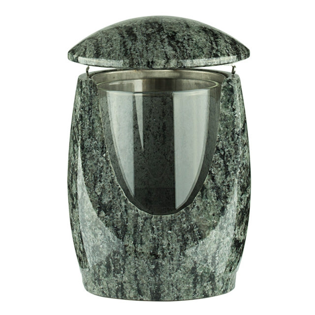 Grablampe Aura aus Granit – Olive Green