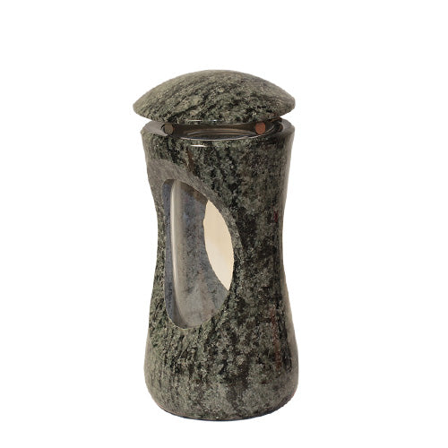 Grablampe aus Granit Elegance – Olive Green