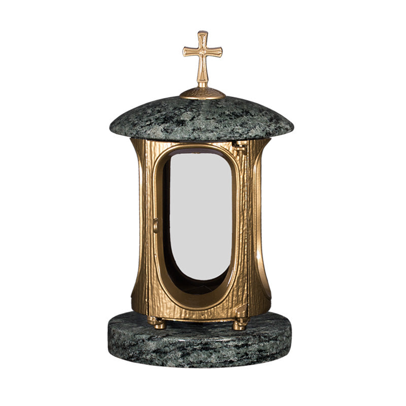 Grablaterne aus Granit Barock II – Olive Green