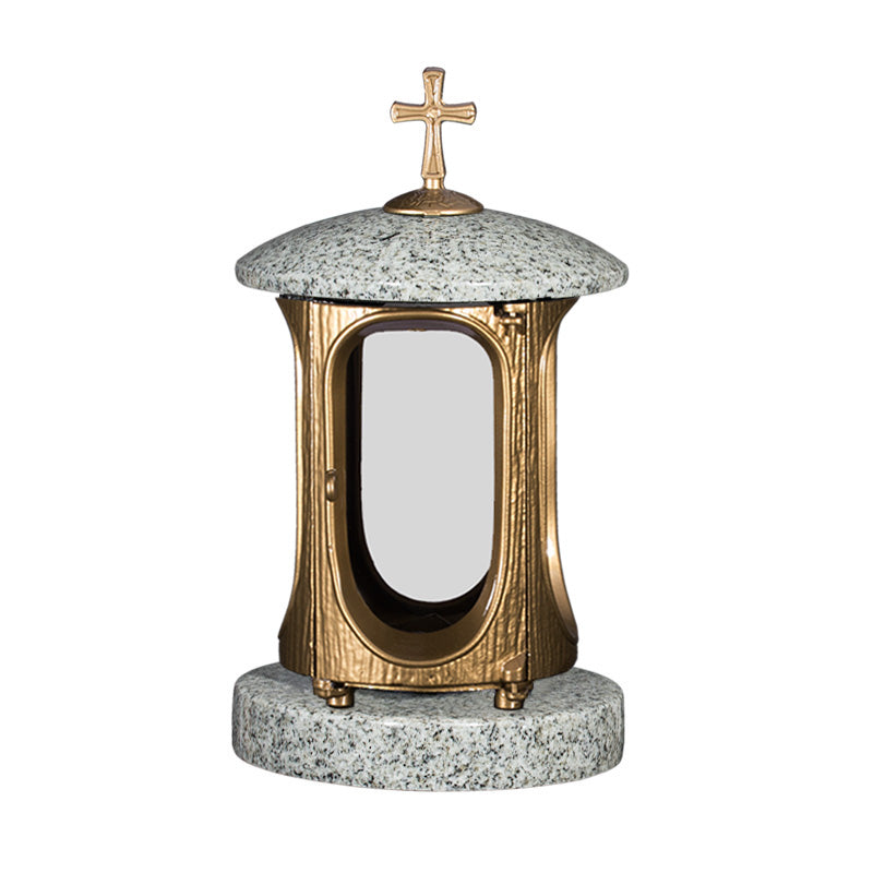 Grablaterne aus Granit Barock II – Kuru Grey