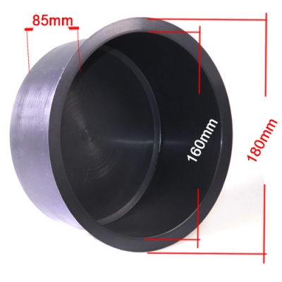 Maßabbildung Schaleneinsatz: Außenrand Ø 180 mm, Öffnung Ø 160 mm, Höhe 85 mm